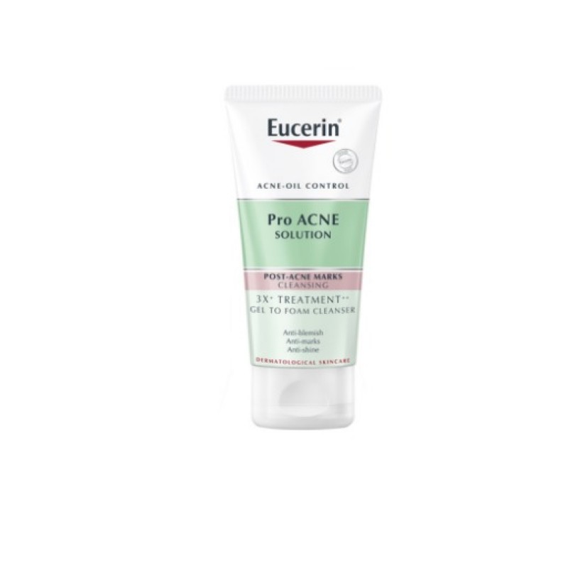 EUCERIN PROACNE SOLUTION 3X GEL TO FOAM CLEANSER 75ML (68864)