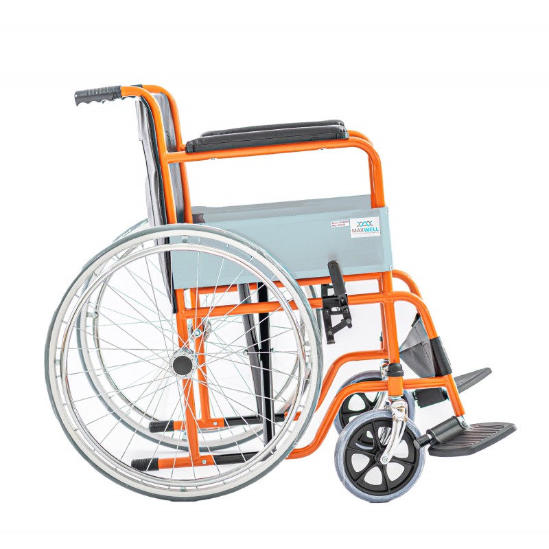 Maxwell Stainless Steel Standard Wheelchair (DY01809) - Foldable & Flexible Braking Kerusi Roda Wheelchair 轮椅