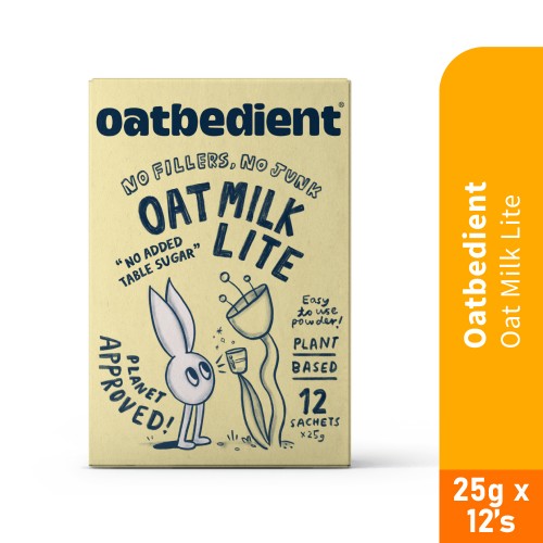 OATBEDIENT Oat Milk Lite 25g x12's- No Sugar,Oat Milk,Gluten Free