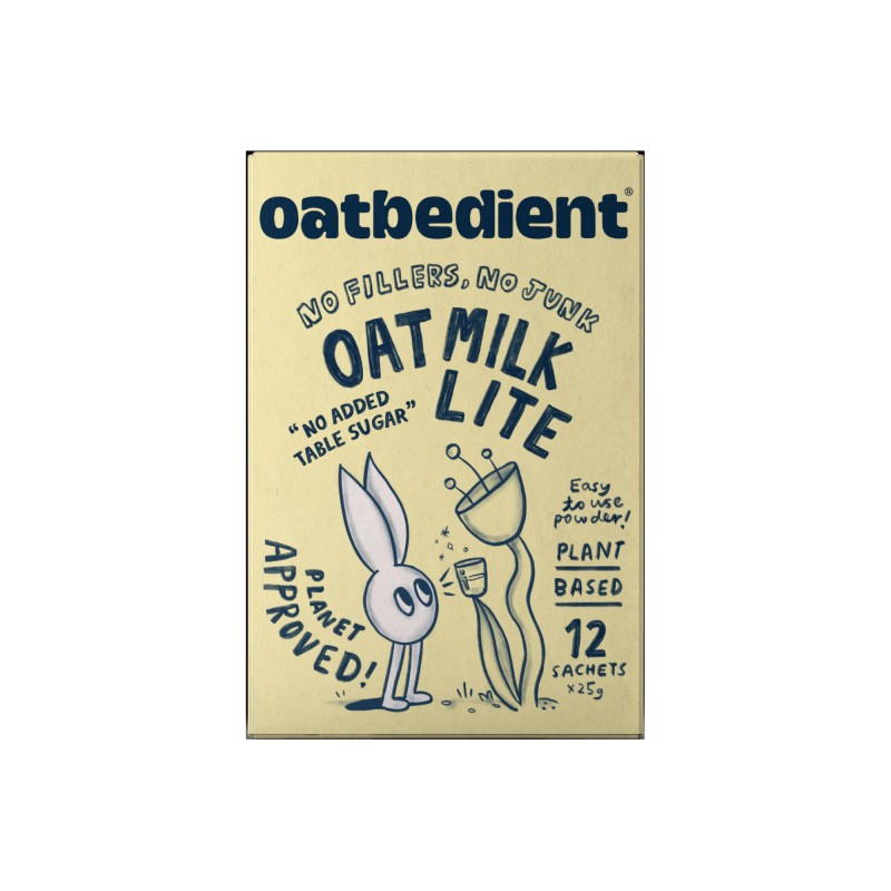 OATBEDIENT Oat Milk Lite 25g x12's- No Sugar,Oat Milk,Gluten Free