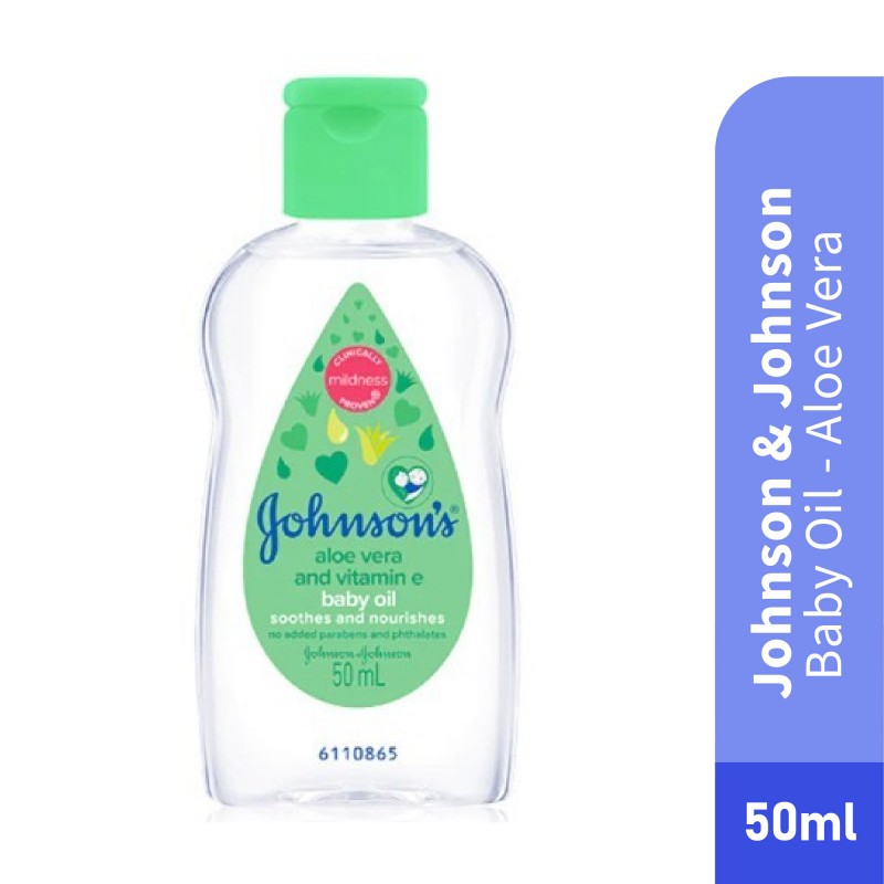 JOHNSON & JOHNSON BABY OIL 50ML - ALOE VERA