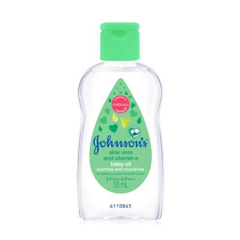 JOHNSON & JOHNSON BABY OIL 50ML - ALOE VERA