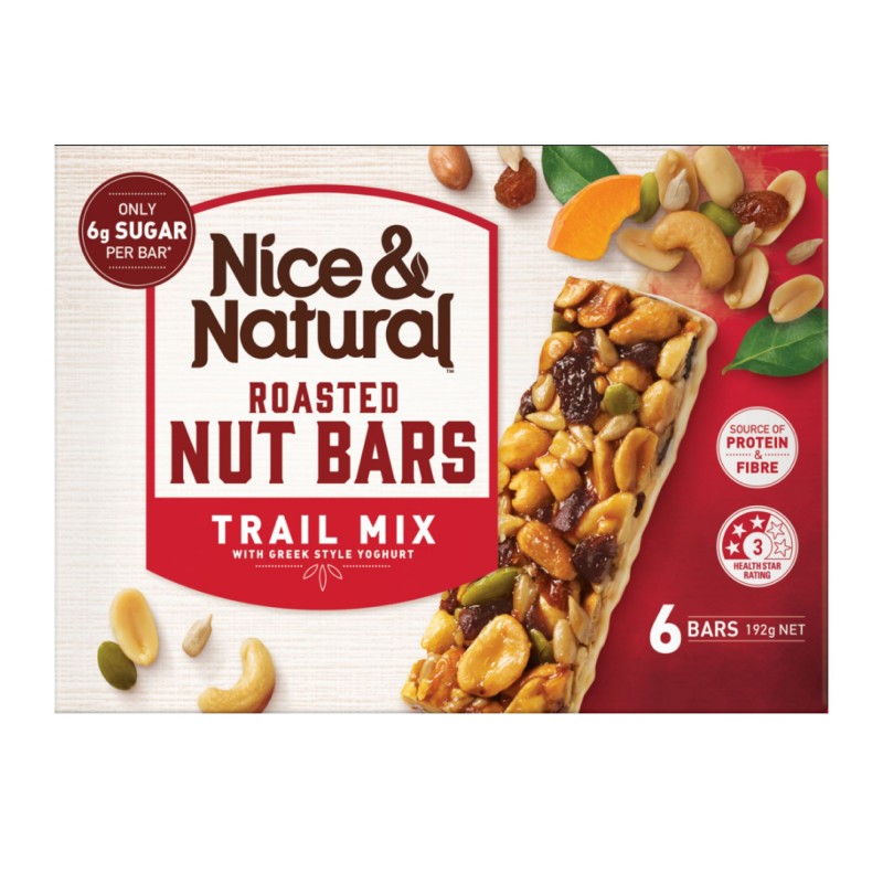 Nice&Natural Roasted Nut Bar Trail Mix 192g x 6 Protein Bar 蛋白棒 / 健康零食  (Energy Bar Snack)