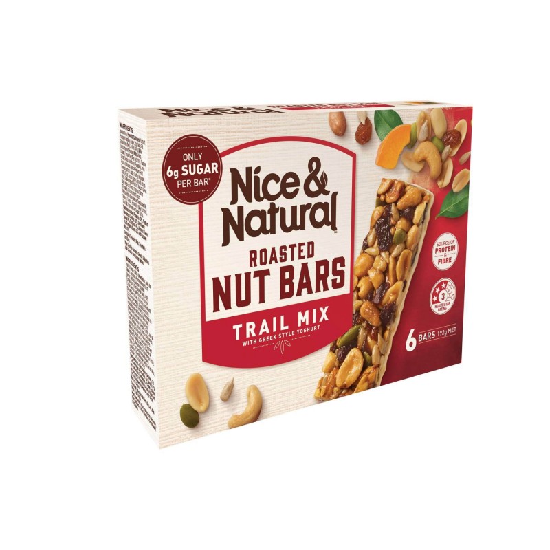 Nice&Natural Roasted Nut Bar Trail Mix 192g x 6 Protein Bar 蛋白棒 / 健康零食  (Energy Bar Snack)