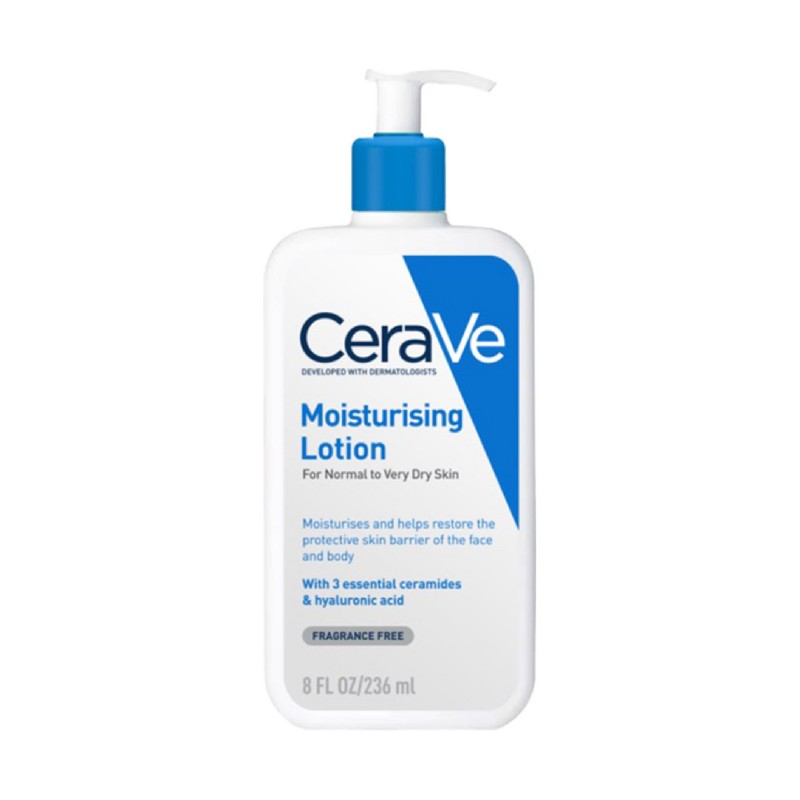 CERAVE Daily Moisturizer Body Lotion with essential ceramide 236ml, 24-hour hydration for Normal & Dry Skin
