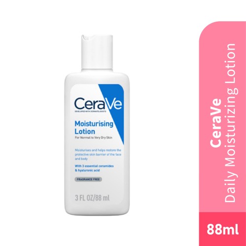 CERAVE Moisturizer Body Lotion with essential ceramide 88ml, 24-hour hydration for Normal & Dry Skin