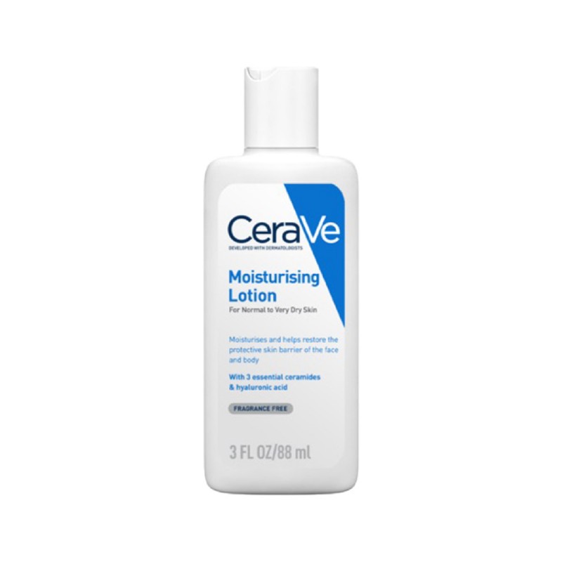 CERAVE Moisturizer Body Lotion with essential ceramide 88ml, 24-hour hydration for Normal & Dry Skin
