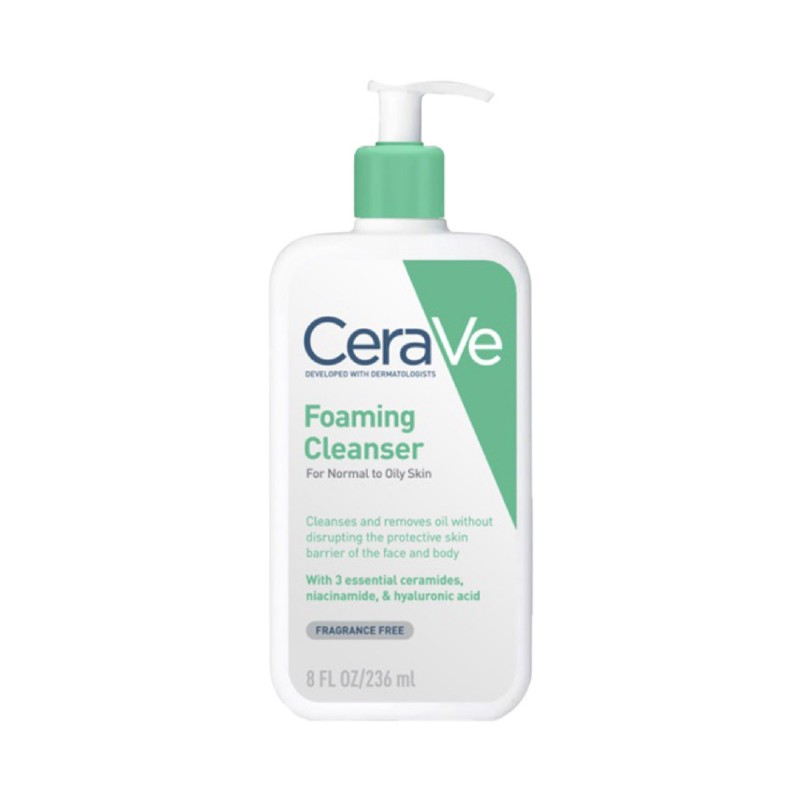 Cerave Foaming Cleanser 236ML Foaming Cleanser for Face Wash (For Normal to Oily Skin, All Skin Type)