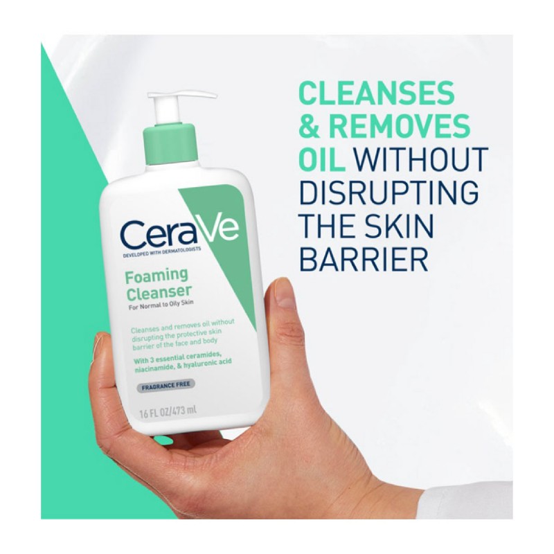 Cerave Foaming Cleanser 236ML Foaming Cleanser for Face Wash (For Normal to Oily Skin, All Skin Type)