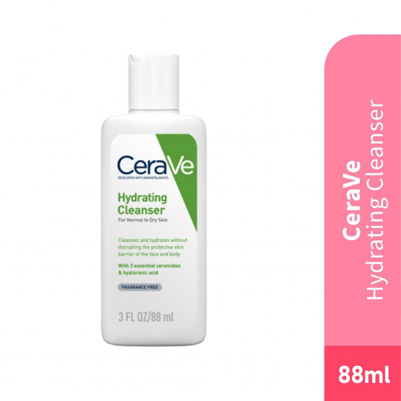Cerave Hydrating Face Cleanser 88ml for Face Wash (For Normal to Dry Skin)