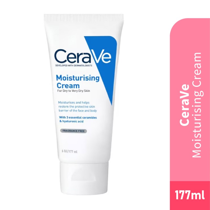 Cerave Moisturizing Cream with Essential Ceramides 177ml (For normal to dry skin on the face and body)
