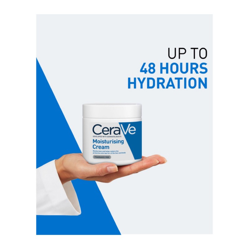 Cerave Moisturizing Cream with Essential Ceramides 177ml (For normal to dry skin on the face and body)