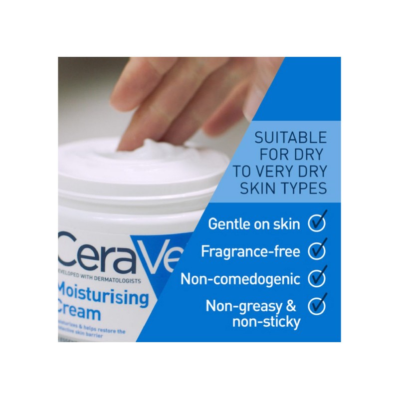 Cerave Moisturizing Cream with Essential Ceramides 177ml (For normal to dry skin on the face and body)