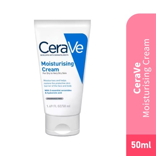 Cerave Moisturizing Cream with Essential Ceramides 50ml (For normal to dry skin on the face and body)