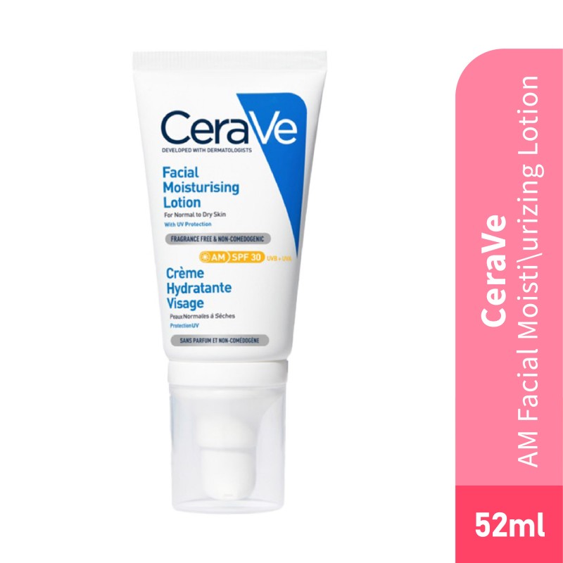 Cerave Moisturizer Lotion AM Face Moisturizer with sunscreen SPF 30 Lotion (Day) 52ml (For all skin type)