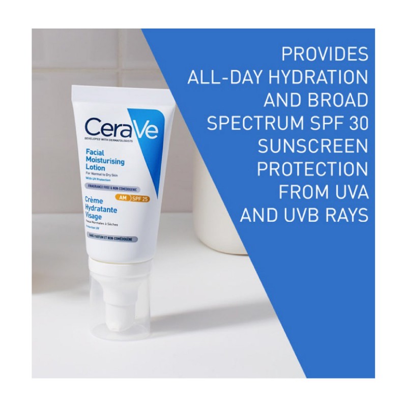 Cerave Moisturizer Lotion AM Face Moisturizer with sunscreen SPF 30 Lotion (Day) 52ml (For all skin type)