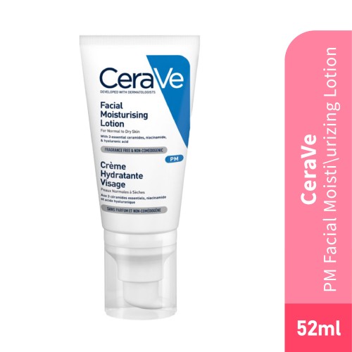 Cerave Moisturizer Lotion PM Face Moisturizer Lotion (Night) 52ml (For all skin type)