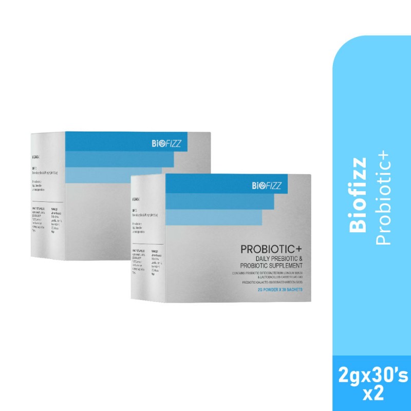 BIOFIZZ Probiotic+ 2 x 30's with Probiotic Supplement