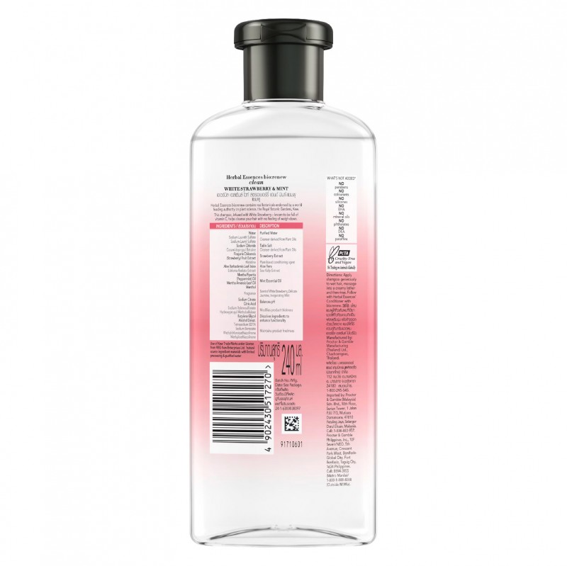 Herbal Essences Shampoo 240ml - White Strawberry & Sweet Mint