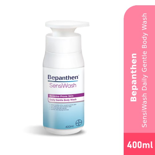 BEPANTHEN Sensi Wash 400ml for Sensitive Skin Body Wash, Sabun Mandi, Eczema Body Wash