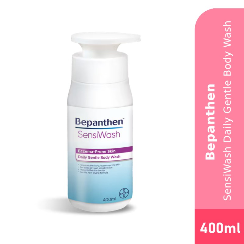BEPANTHEN Sensi Wash 400ml for Sensitive Skin Body Wash, Sabun Mandi, Eczema Body Wash