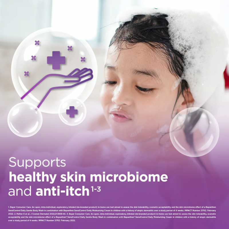 BEPANTHEN Sensi Wash 400ml for Sensitive Skin Body Wash, Sabun Mandi, Eczema Body Wash