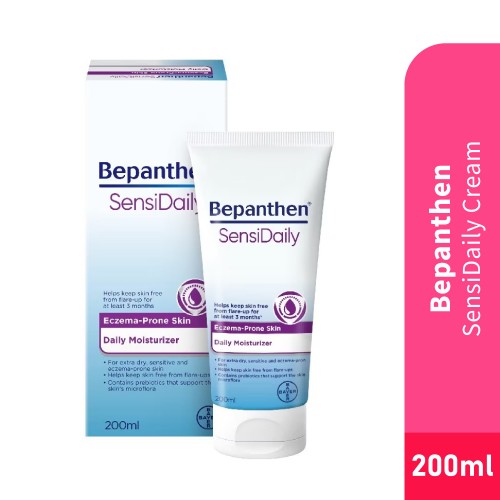 BEPANTHEN Sensi Daily Cream 200ml Moisturiser with Sea Buckthorn Oil, Eczema Cream, Skin Barrier Moisturizer