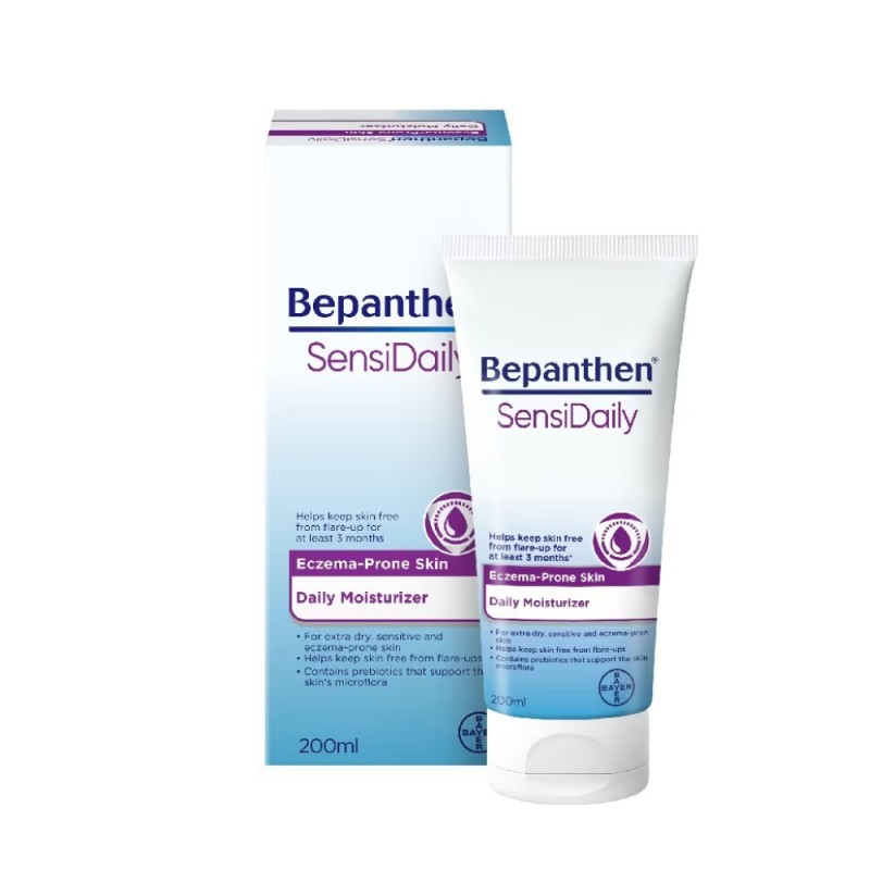 BEPANTHEN Sensi Daily Cream 200ml Moisturiser with Sea Buckthorn Oil, Eczema Cream, Skin Barrier Moisturizer