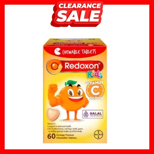 [CLEARANCE] Redoxon Kids Plain Chewable Vitamin C Orange Flavour 60's (EXP: 10/25)