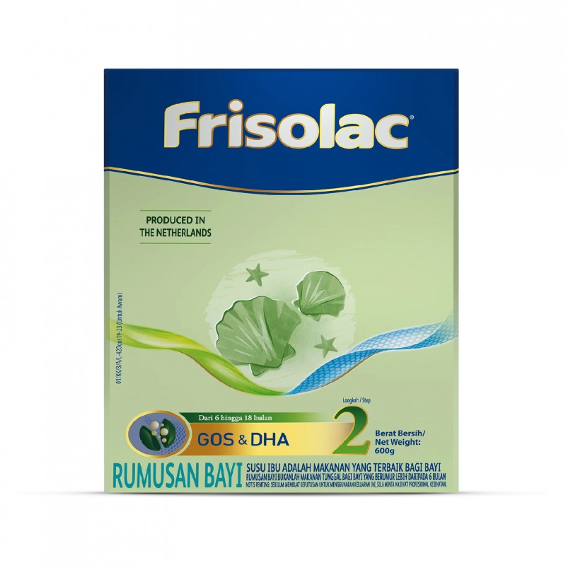 FRISOLAC Gos & Dha Step 2 (6-18 Bulan) Milk Powder 600g - Susu Tepung Infant / Baby Milk Formula 奶粉