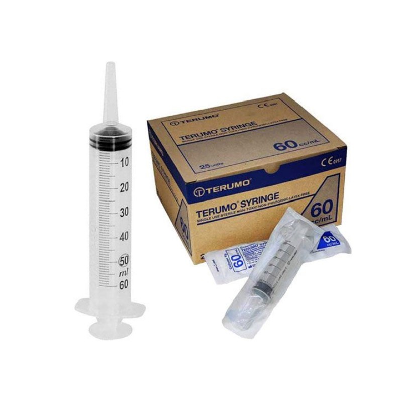 Terumo Sterile Catheter Feeding Syringe 60ml - Catheter Tip 25's