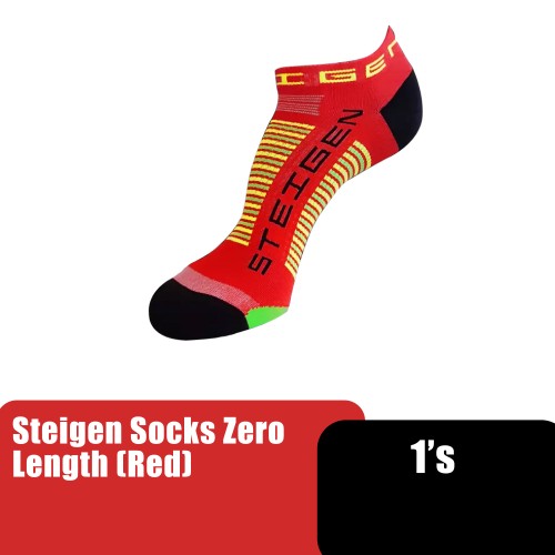 STEIGEN Zero Length Socks, Running Socks, Sport Socks as Free Size Stocking (Stoking) (运动袜子) - Red
