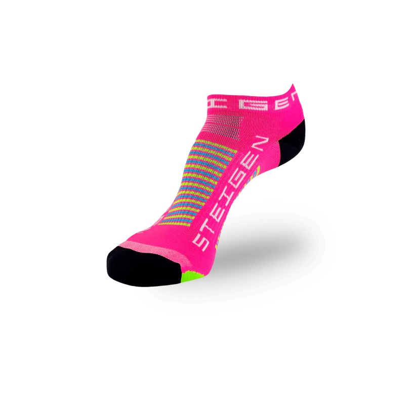 STEIGEN Zero Length Socks, Running Socks, Sport Socks as Free Size Stocking (Stoking) (运动袜子) - Tutti Frutti Pink