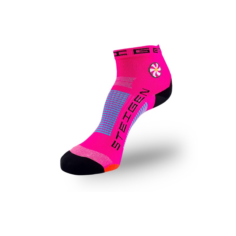 STEIGEN Zero Length Socks, Running Socks, Sport Socks as Free Size Stocking (Stoking) (运动袜子) - Fluro Pink