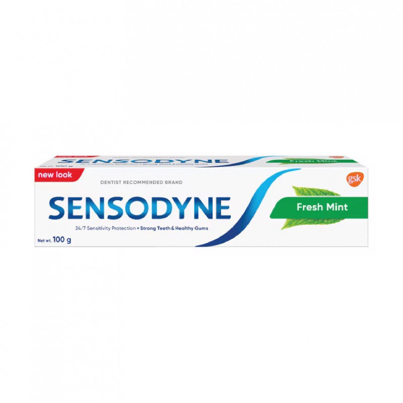 SENSODYNE Toothpaste Fresh Mint 100g - 24/7 Sensitivity & Cavity Protection Fluoride Toothpaste / Ubat Gigi 牙膏