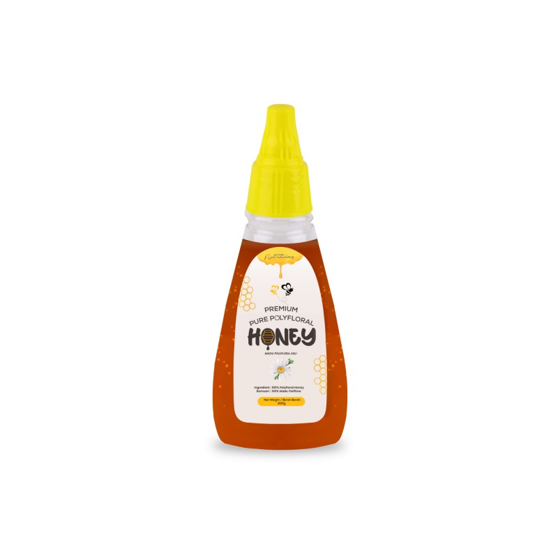 NUTRILICIOUS Premium Pure Polyfloral Original Honey Madu Asli Flora 200g (纯蜂蜜/蜂蜜/花蜜)