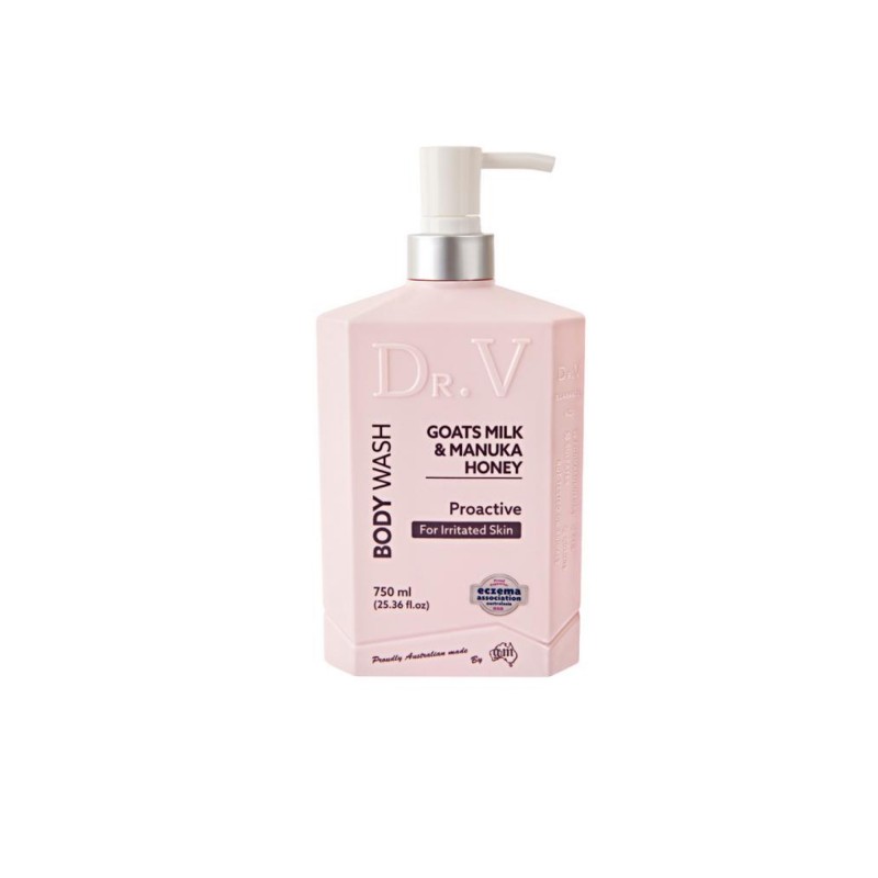 Dr.V Goats Milk & Manuka Honey, Goat Soap Bodywash, Milk Soap (羊奶沐浴露 / 沐浴露) - 750ml