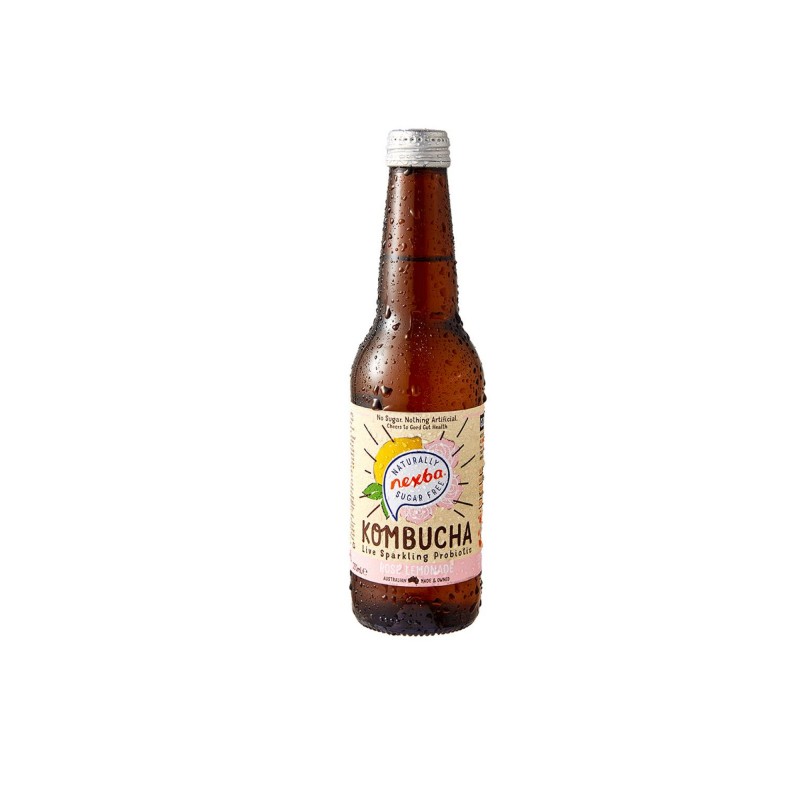 Nexba Kombucha Bottle, Kombucha Tea, Kombucha Probiotic (康普茶 / 红茶菌) Apple, Pear, & Ginger - 330ml
