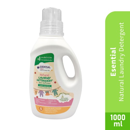 ESENTIAL BABY Natural 2 IN 1 Baby Laundry Detergent (1000ml - Magnolia & Lily), Sabun Basuh Baju Baby, Sabun Baju Bayi