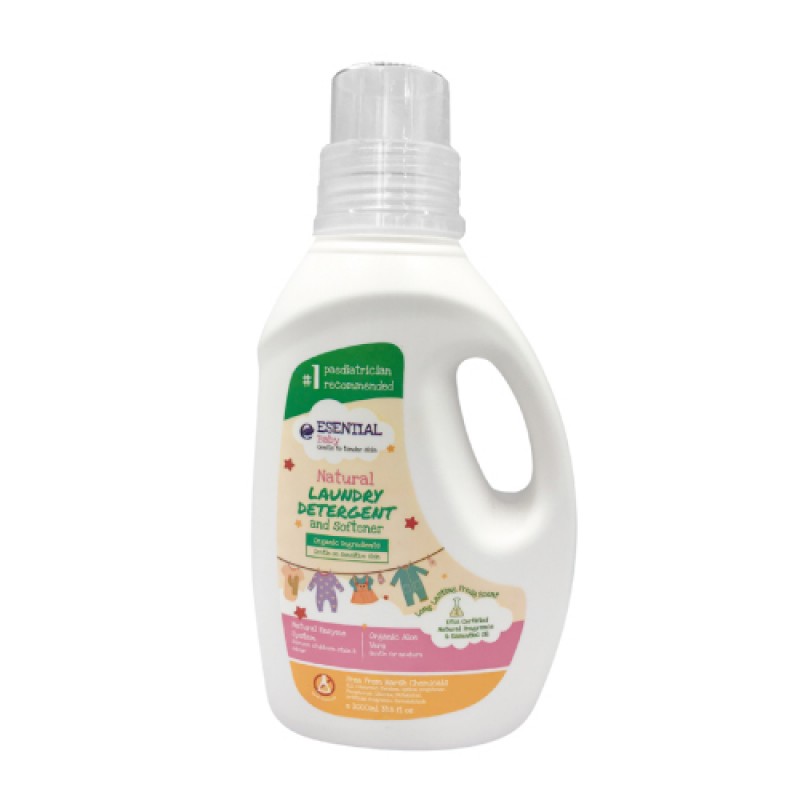 ESENTIAL BABY Natural 2 IN 1 Baby Laundry Detergent (1000ml - Magnolia & Lily), Sabun Basuh Baju Baby, Sabun Baju Bayi