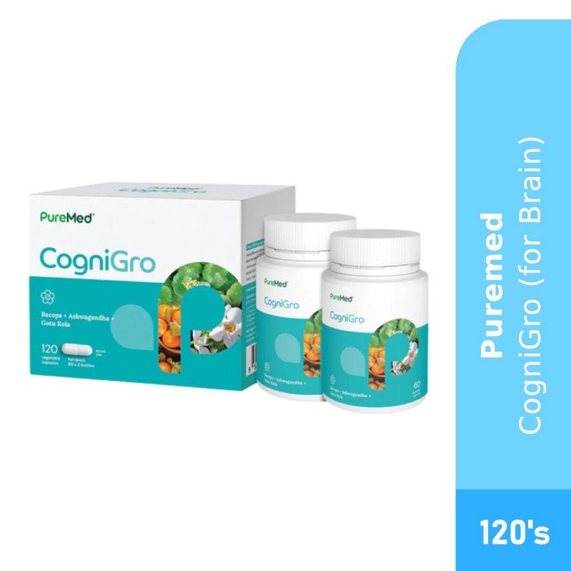 Puremed Cogniro Brain Supplement, Cognitive Supplement, Memory Boost, Memory Booster Supplement, 记忆, 补脑 - 60's x 2