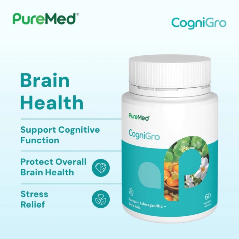 Puremed Cogniro Brain Supplement, Cognitive Supplement, Memory Boost, Memory Booster Supplement, 记忆, 补脑 - 60's x 2