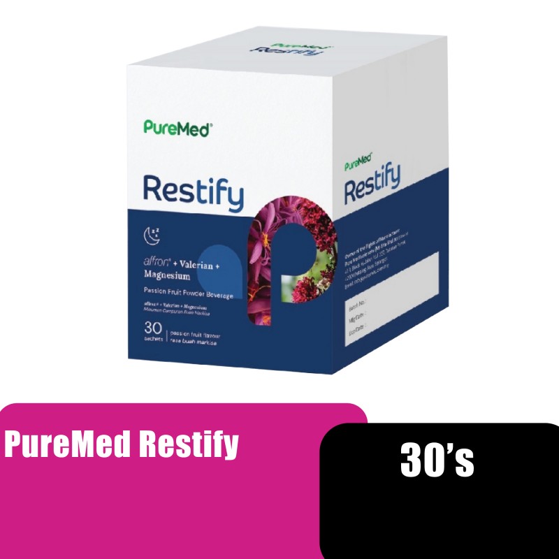 PureMed Restify Sleeping Aid Supplement, Sleep Supplement, Tidur Lena, 安眠药, 睡觉 - 30's