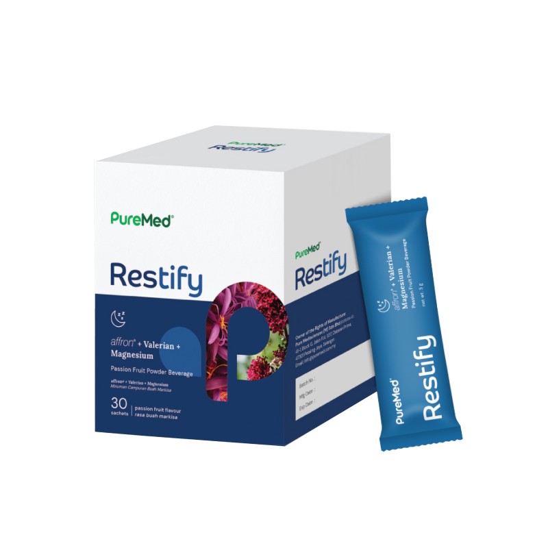 PureMed Restify Sleeping Aid Supplement, Sleep Supplement, Tidur Lena, 安眠药, 睡觉 - 30's