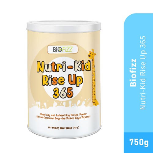 BioFizz Nutri-Kid Rise Up 365 - Lactose-Free Protein, Soy Protein Isolate, Soy Powder, Soya Bean Powder - 750g