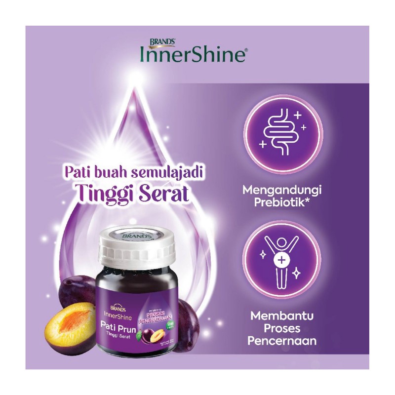 BRANDS Innershine Prune Essence 42ml X 6's with Pati Prune, Prune Extract & Vitamin E for Brightening Skin & Gut Health