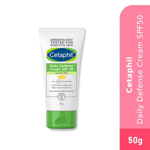CETAPHIL Daily Defense Cream (50ml) Sunscreen SPF50 PA++++, Sunblock, Sun Protection, Sun Screen
