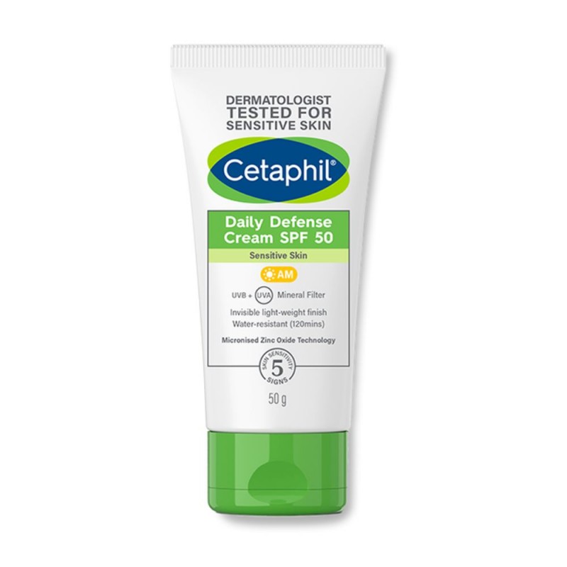 CETAPHIL Daily Defense Cream (50ml) Sunscreen SPF50 PA++++, Sunblock, Sun Protection, Sun Screen