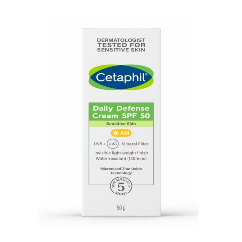 CETAPHIL Daily Defense Cream (50ml) Sunscreen SPF50 PA++++, Sunblock, Sun Protection, Sun Screen