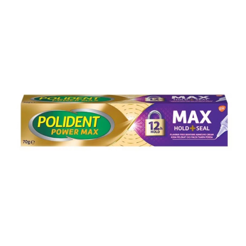 Polident Max Hold + Seal (40g) [Denture Adhesive, Gam Gigi Palsu, Gum Gigi]